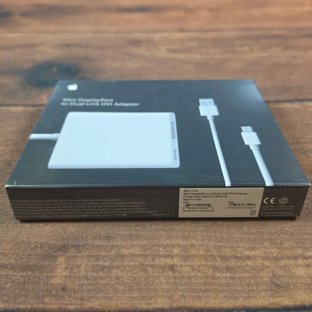 Apple Mini DisplayPort to Dual-Link DVI Adapter MB571Z/A White Sealed High Res